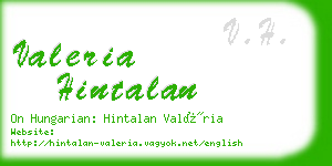 valeria hintalan business card